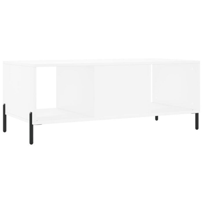 Table basse blanc 102x50x40 cm bois d'ingénierie – Image 6