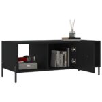 Table basse noir 102x50x40 cm bois d'ingénierie – Image 2