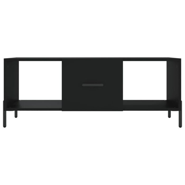 Table basse noir 102x50x40 cm bois d'ingénierie – Image 3