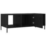 Table basse noir 102x50x40 cm bois d'ingénierie – Image 4