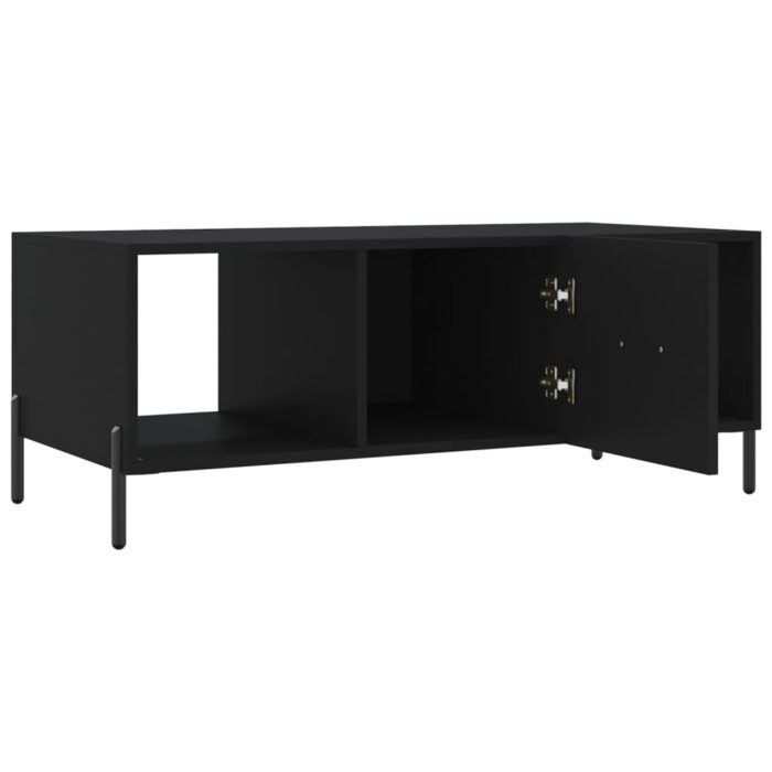 Table basse noir 102x50x40 cm bois d'ingénierie – Image 4