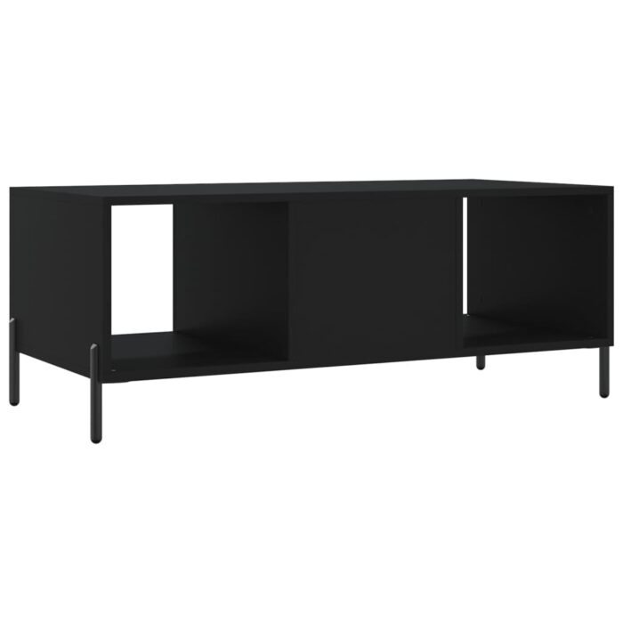 Table basse noir 102x50x40 cm bois d'ingénierie – Image 6
