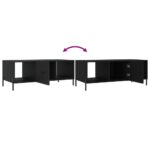 Table basse noir 102x50x40 cm bois d'ingénierie – Image 7