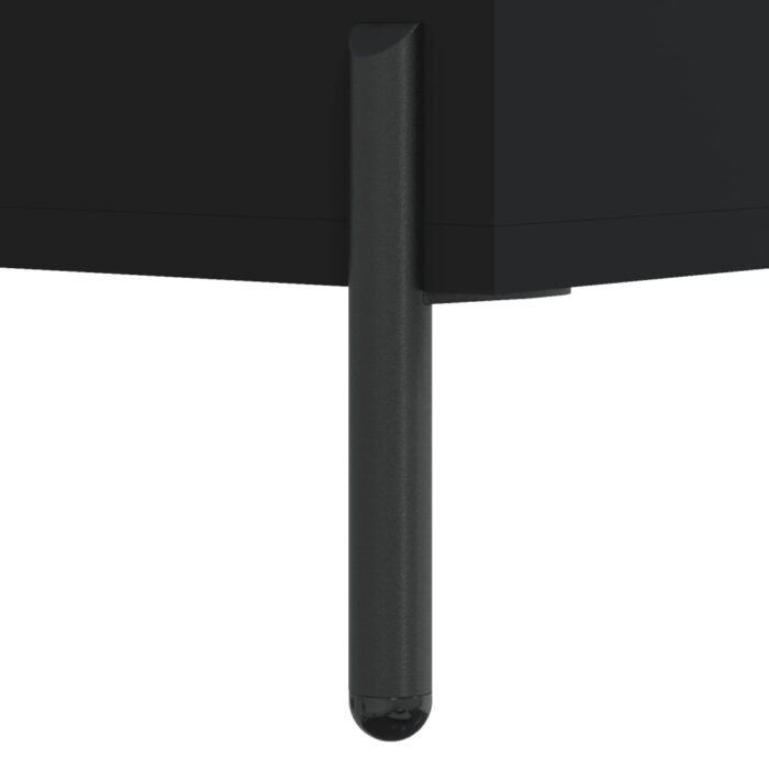 Table basse noir 102x50x40 cm bois d'ingénierie – Image 9