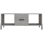 Table basse sonoma gris 102x50x40 cm bois d'ingénierie – Image 3