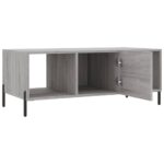 Table basse sonoma gris 102x50x40 cm bois d'ingénierie – Image 4