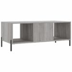 Table basse sonoma gris 102x50x40 cm bois d'ingénierie – Image 6