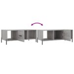 Table basse sonoma gris 102x50x40 cm bois d'ingénierie – Image 7