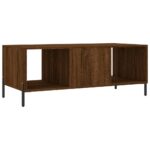 Table basse chêne marron 102x50x40 cm bois d'ingénierie – Image 6