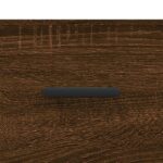 Table basse chêne marron 102x50x40 cm bois d'ingénierie – Image 8