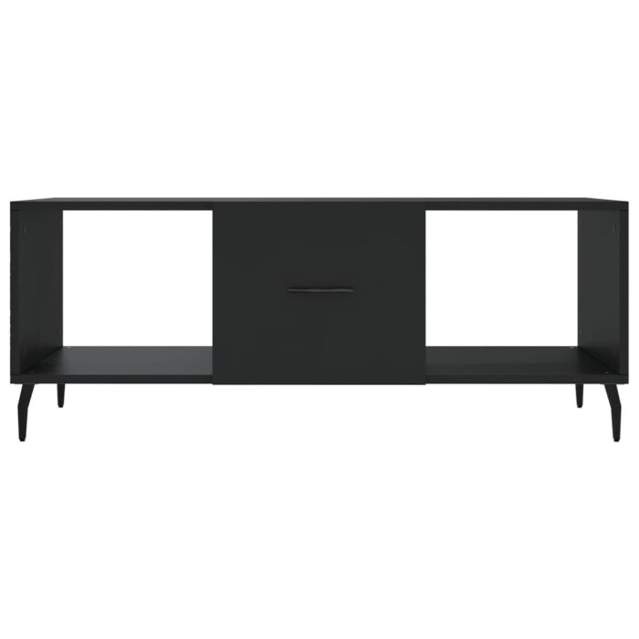 Table basse noir 102x50x40 cm bois d'ingénierie – Image 3