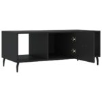 Table basse noir 102x50x40 cm bois d'ingénierie – Image 5