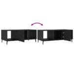Table basse noir 102x50x40 cm bois d'ingénierie – Image 6