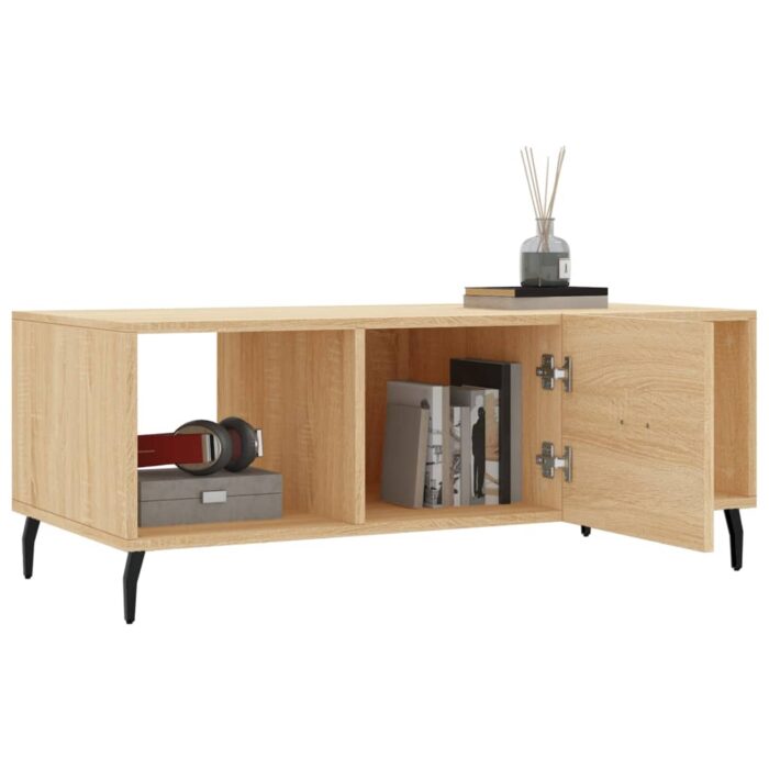 Table basse chêne sonoma 102x50x40 cm bois d'ingénierie – Image 2