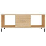 Table basse chêne sonoma 102x50x40 cm bois d'ingénierie – Image 3