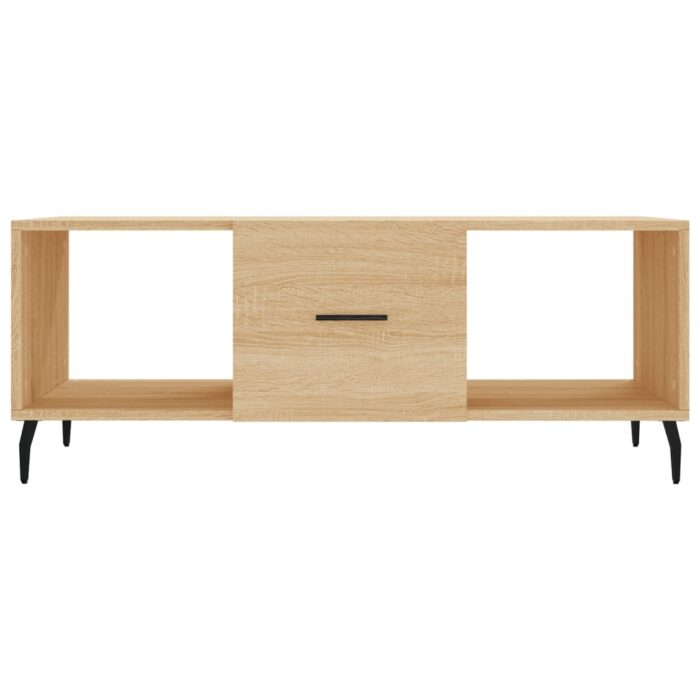 Table basse chêne sonoma 102x50x40 cm bois d'ingénierie – Image 3