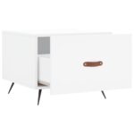 Table basse blanc 50x50x40 cm bois d'ingénierie – Image 4