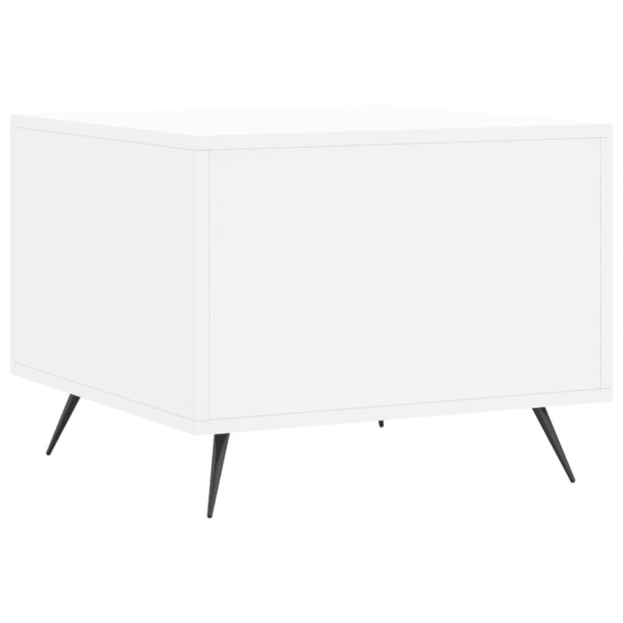 Table basse blanc 50x50x40 cm bois d'ingénierie – Image 6