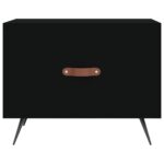 Table basse Noir 50x50x40 cm Bois d'ingénierie – Image 3