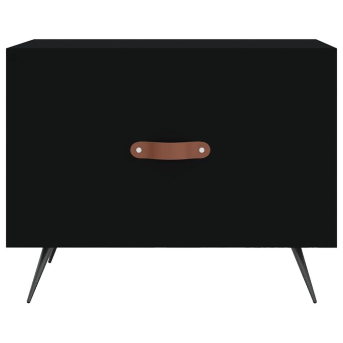 Table basse Noir 50x50x40 cm Bois d'ingénierie – Image 3
