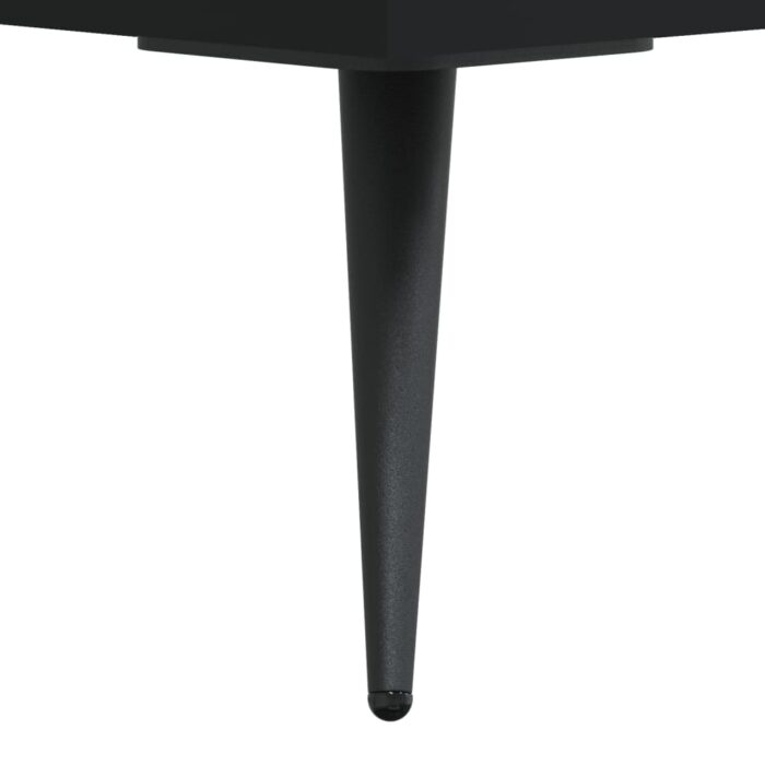 Table basse Noir 50x50x40 cm Bois d'ingénierie – Image 8