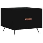 Tables basses 2 pcs noir 50x50x40 cm bois d'ingénierie – Image 3