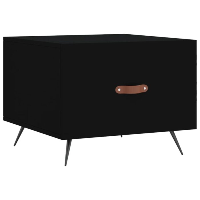 Tables basses 2 pcs noir 50x50x40 cm bois d'ingénierie – Image 3