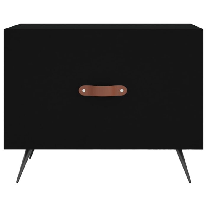 Tables basses 2 pcs noir 50x50x40 cm bois d'ingénierie – Image 4