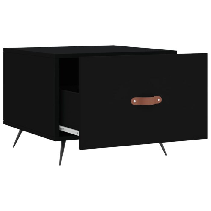 Tables basses 2 pcs noir 50x50x40 cm bois d'ingénierie – Image 5