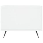 Table basse blanc brillant 50x50x40 cm bois d'ingénierie – Image 5