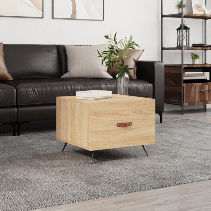 Table basse Chêne sonoma 50x50x40 cm Bois d'ingénierie – Image 1