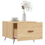 Tables basses 2 pcs chêne sonoma 50x50x40 cm bois d'ingénierie – Image 2