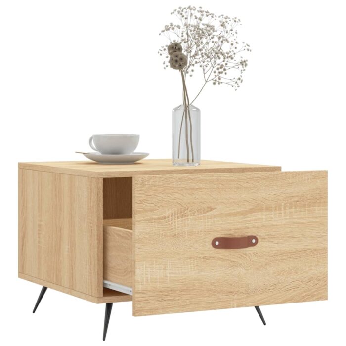 Tables basses 2 pcs chêne sonoma 50x50x40 cm bois d'ingénierie – Image 2