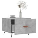 Table basse gris béton 50x50x40 cm bois d'ingénierie – Image 2