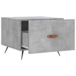 Table basse gris béton 50x50x40 cm bois d'ingénierie – Image 4