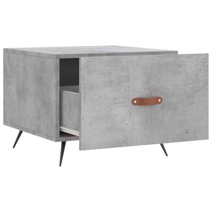 Table basse gris béton 50x50x40 cm bois d'ingénierie – Image 4