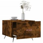 Table basse Chêne fumé 50x50x40 cm Bois d'ingénierie – Image 2