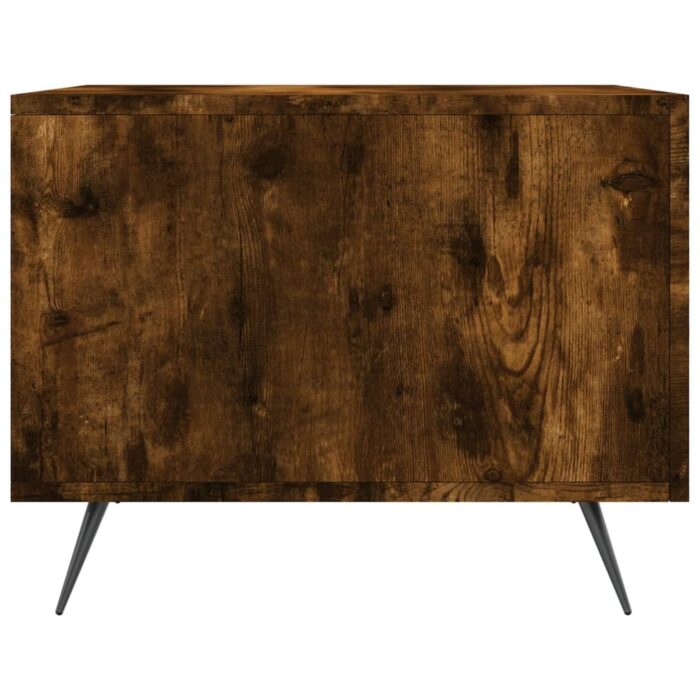 Table basse Chêne fumé 50x50x40 cm Bois d'ingénierie – Image 5