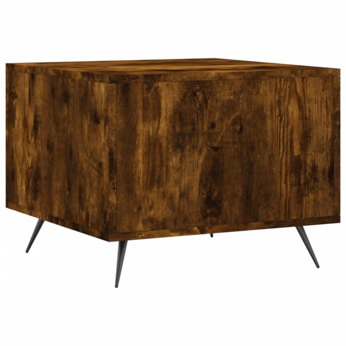 Table basse Chêne fumé 50x50x40 cm Bois d'ingénierie – Image 6