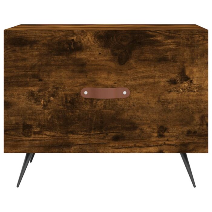 Tables basses 2 pcs chêne fumé 50x50x40 cm bois d'ingénierie – Image 4