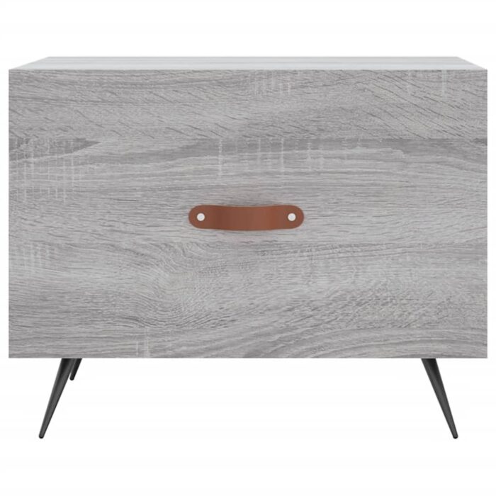 Table basse Sonoma gris 50x50x40 cm Bois d'ingénierie – Image 3