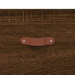 Table basse Chêne marron 50x50x40 cm Bois d'ingénierie – Image 7