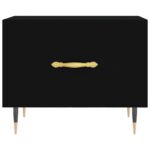 Table basse Noir 50x50x40 cm Bois d'ingénierie – Image 3