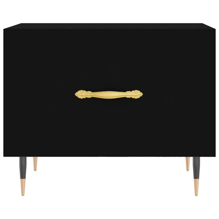 Table basse Noir 50x50x40 cm Bois d'ingénierie – Image 3