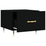 Table basse Noir 50x50x40 cm Bois d'ingénierie – Image 4