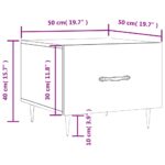 Tables basses 2 pcs noir 50x50x40 cm bois d'ingénierie – Image 11