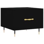 Tables basses 2 pcs noir 50x50x40 cm bois d'ingénierie – Image 3
