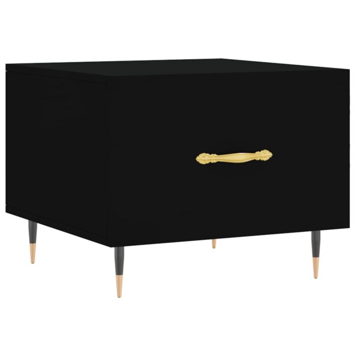 Tables basses 2 pcs noir 50x50x40 cm bois d'ingénierie – Image 3