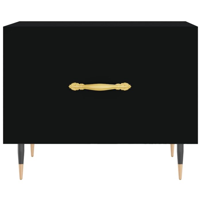 Tables basses 2 pcs noir 50x50x40 cm bois d'ingénierie – Image 4