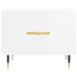 Tables basses 2 pcs blanc brillant 50x50x40cm bois d'ingénierie – Image 4
